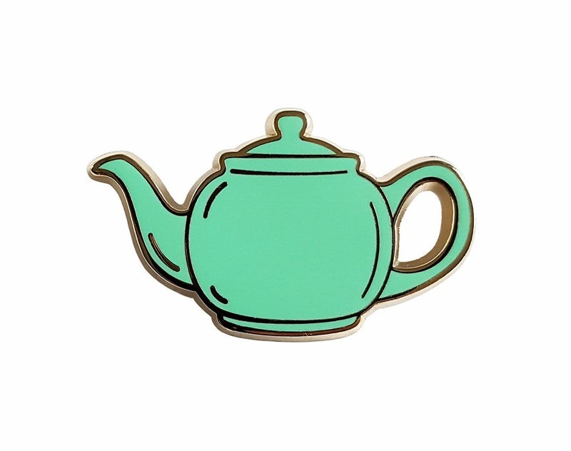 Pinsanity The Office Green Teapot Enamel Lapel pin - Image 1